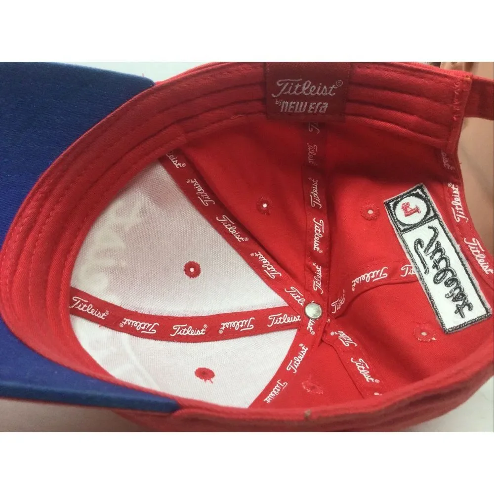 New Era Titleist Golf Hat Red StrapBack Embroidered Logo Baseball‎ Cap